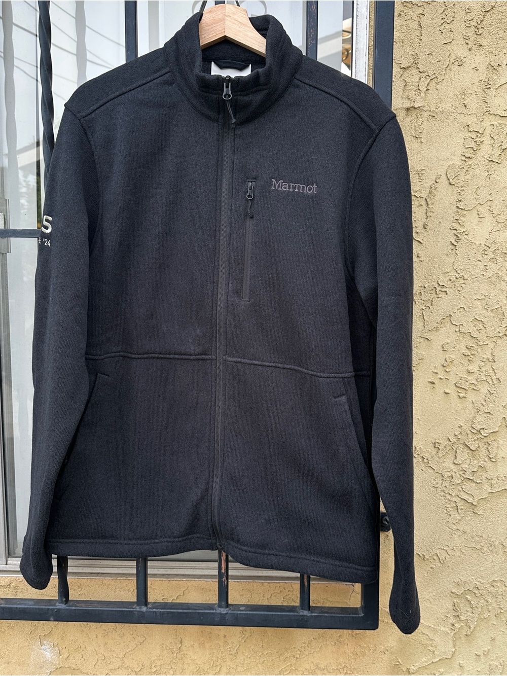 Marmot Mens Black Full Zip Fleece Jacket Large
